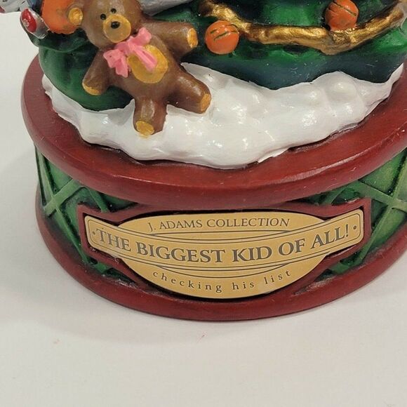 J ADAMS COLLECTION Santa Checking His List The Biggest Kid Of All 6.5" Christmas - Picture 4 of 11